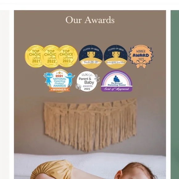 Awarded 🏆 Organic Cloth Diaper NWOT - Picture 9 of 10